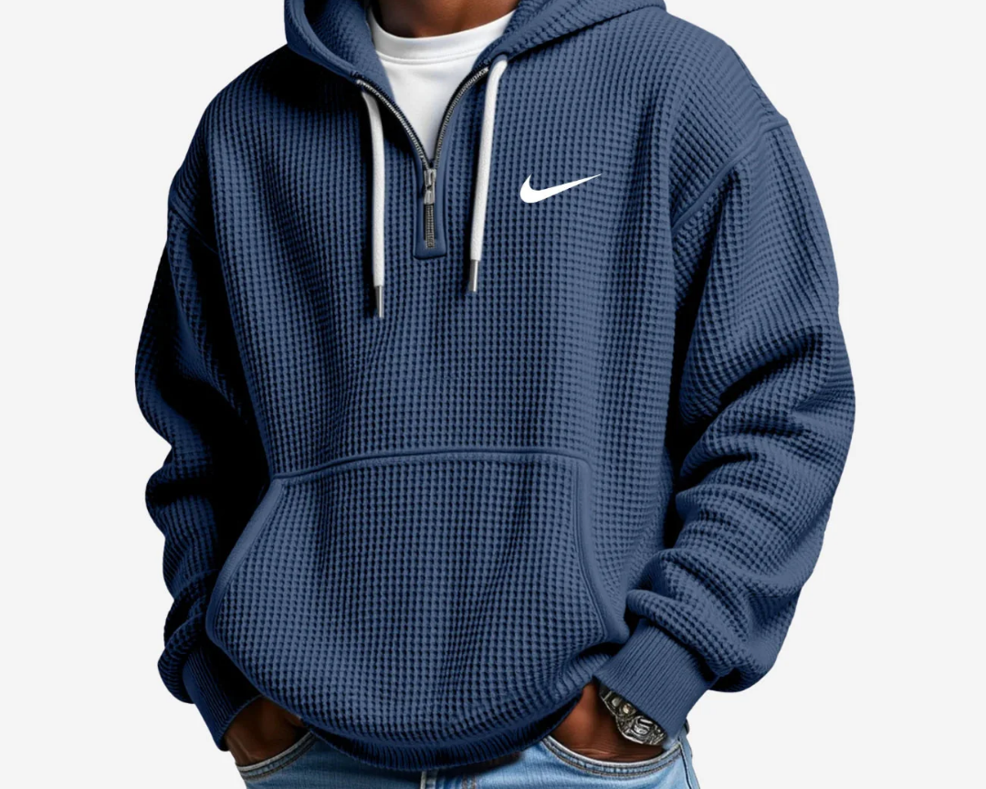 Hoodie met Gestructureerd Oppervlak