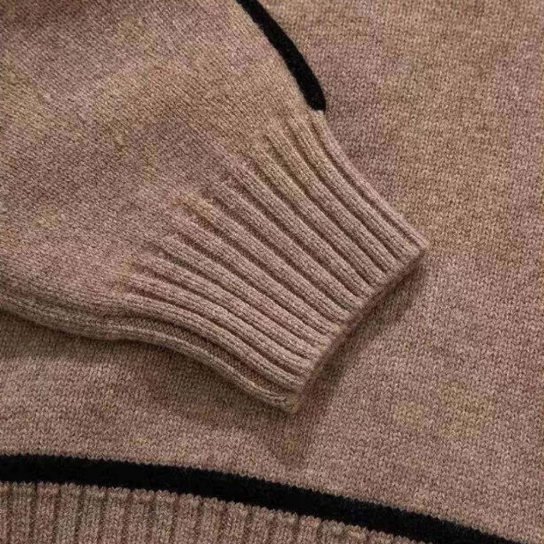 Elegante coltrui met contrasterende afwerkingen